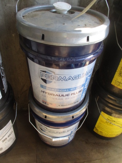 (2) 5 Gallon Buckets of Permaguard Commercial Grade AW46 Hydraulic Fluid