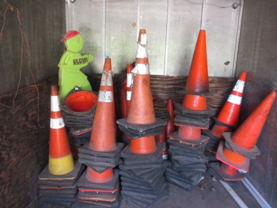 Large Lot of Construction Cones