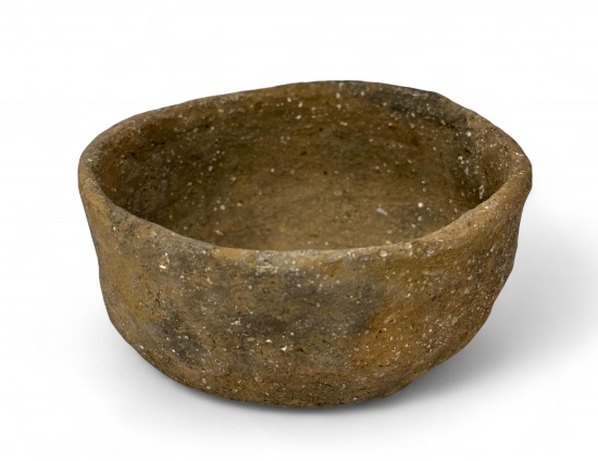 Ancient Native Clay Pottery Mississippian Bowl with Shell Temper from Manly Site