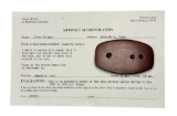 Louisiana Late Archaic Period Red Hematite Gorget with COA
