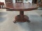 Antique Mahogany Pedestal Table w/ Carved Claw Feet