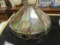 Green/Brown End of the Day Slag Glass Lamp Shade