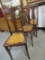Three Mahogany Cane Seat Side Chairs