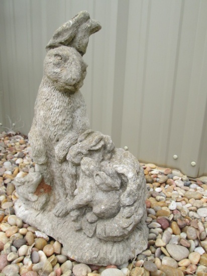 Concrete Rabbit Statue