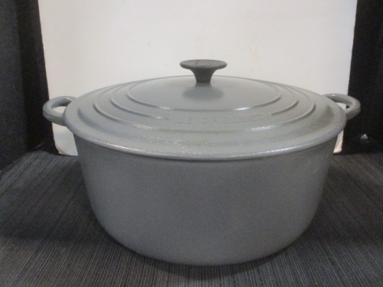 Le Creuset #30 Grey Enamel Over Cast Dutch Oven