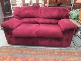 Ashley Furniture Overstuffed Burgundy Love Seat