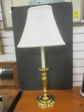 Custom Built Brass Candlestick Lamp