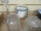 Grouping of Candle Holders and Cut Glass Candle Shades
