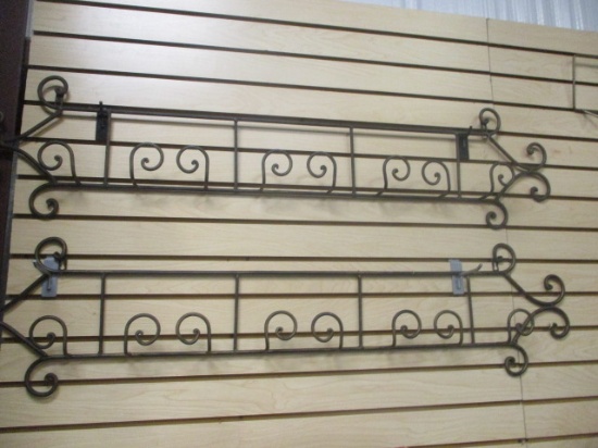 2 Metal Scroll Horizontal Wall Plate Display Racks