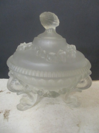 Vintage Westmoreland Glass Argonaut Covered Candy Dish