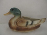 Vintage Handpainted Ceramic Duck Planter