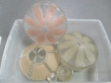 3 Vintage Glass Ceiling Mount Light Shades