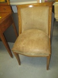 Art Deco Curved Back Upholstered Chair