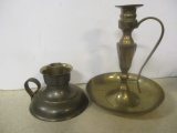 2 Vintage Brass Candle Holders