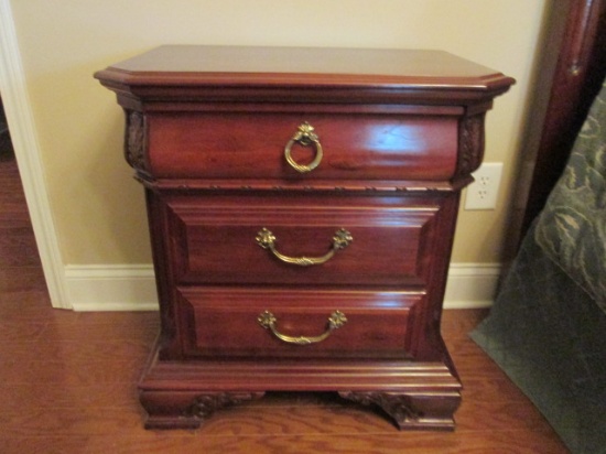 Sumter Cabinet Co. Mahogany 3 Drawer Nightstand