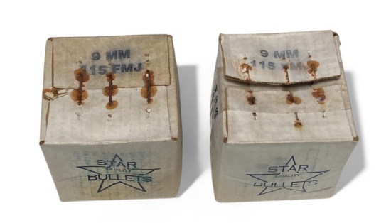 NIB 1000qty. of 9mm 115gr. FMJ Star Inc. Bullets for Reloading