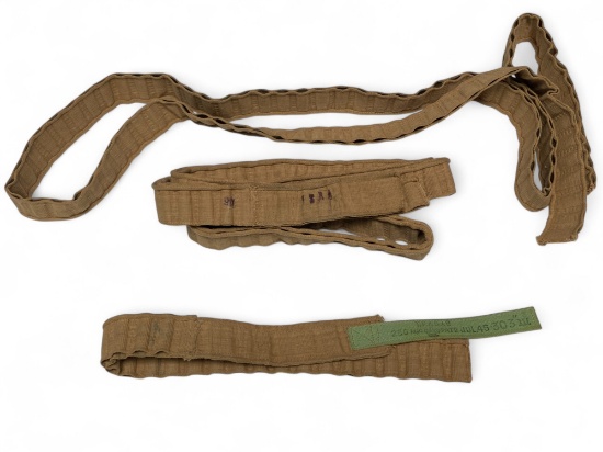 (3) Rare .303 BRITISH Cloth Ammunition Belts
