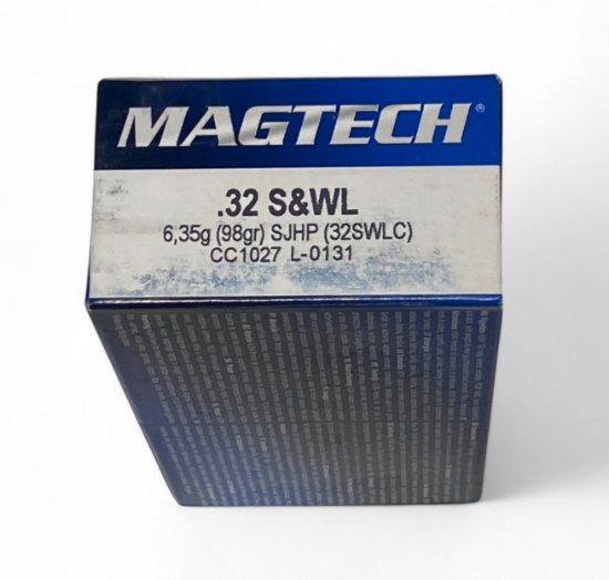 NIB 50rds of .32 S&W Long 98gr. SJHP Magtech Ammunition