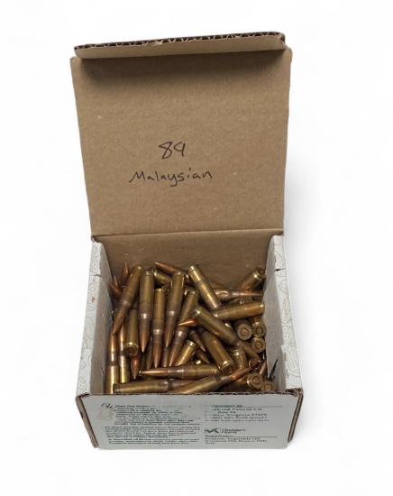 89rds. of Malaysian 7.62x51mm Loose Military Surplus Ammunition