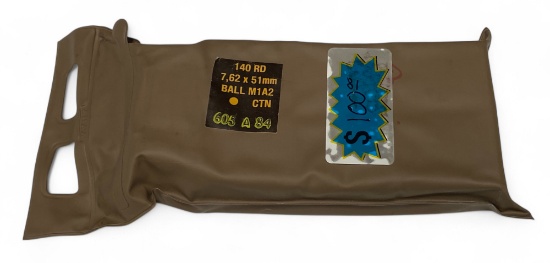 140rds. of South African 7.62x51MM BALL M1A2 in Sealed Battle Pack