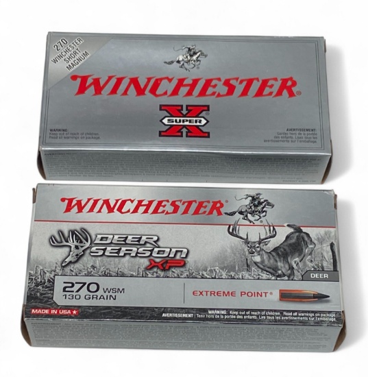 NIB 40rds. of .270 WSM Winchester 130gr/150gr. Ammunition