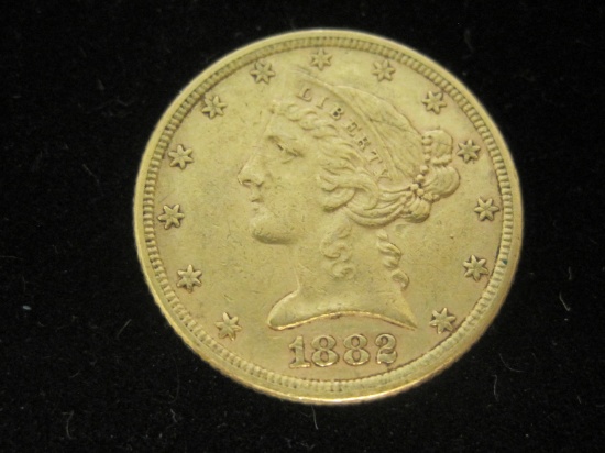 1882 $5 Gold Coin