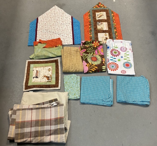 Table Runners, Placemats and Tablecloths Lot.
