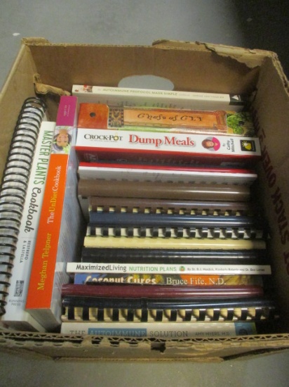 Large Box of Cook Books.