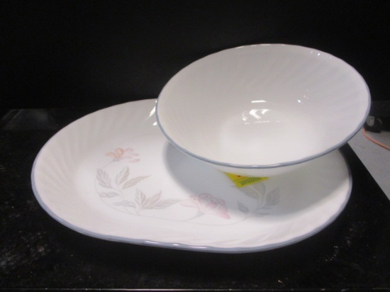 Corelle Platter and Matching Bowl