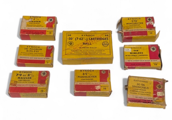 NIB Vintage and Collectible 43rds. of Various Kynoch Ammunition 