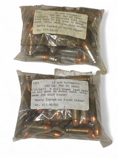 100rds. of 10mm AUTO 180gr. FMJ Ammunition 