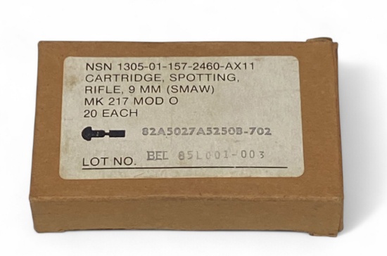 16rds. of 9mm SMAW Rifle Ammunition 