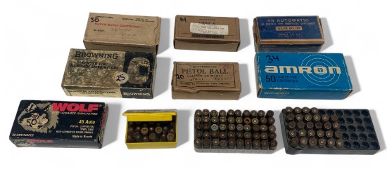 313rds. of Various Collectible .45 ACP Ammunition 