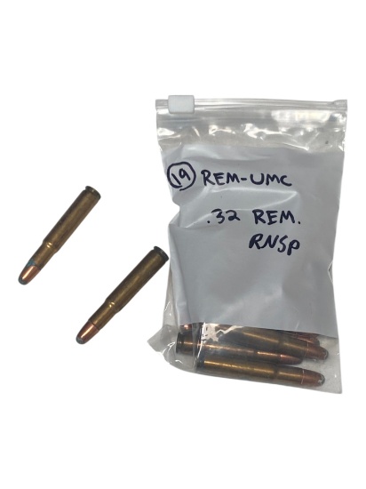 19rds. of Collectible .32 REM. RNSP Factory Ammunition 