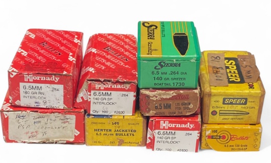 9.4 Lbs. of 6.5mm Bullets for Reloading