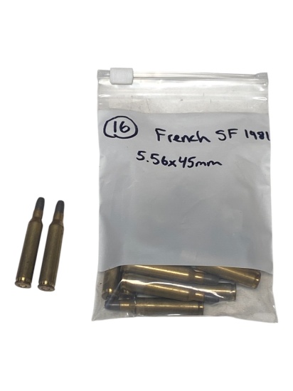 16rds. of Collectible French SF 1981 5.56x45mm Factory Ammunition 
