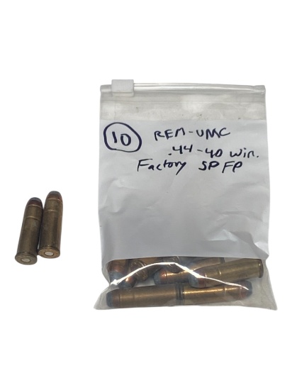 10rds. of Collectible .44-40 WIN. SPFP REM-UMC Factory Ammunition 