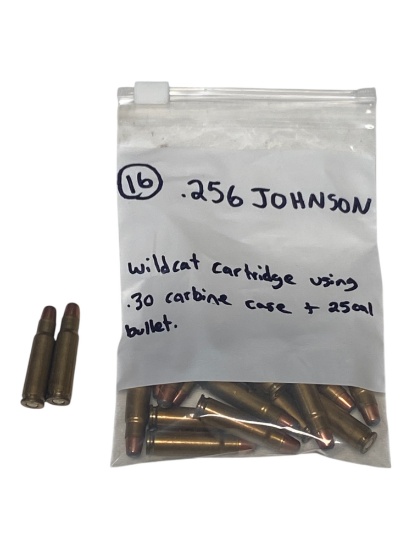 16rds. of Collectible .256 JOHNSON Wildcat Ammunition