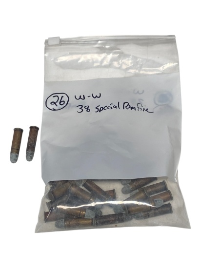26rds. of Collectible .38 SPECIAL W-W Rimfire Factory Ammunition