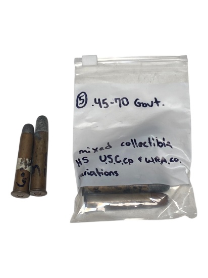 5rds. of .45-70 GOVT Mixed Collectible Ammunition