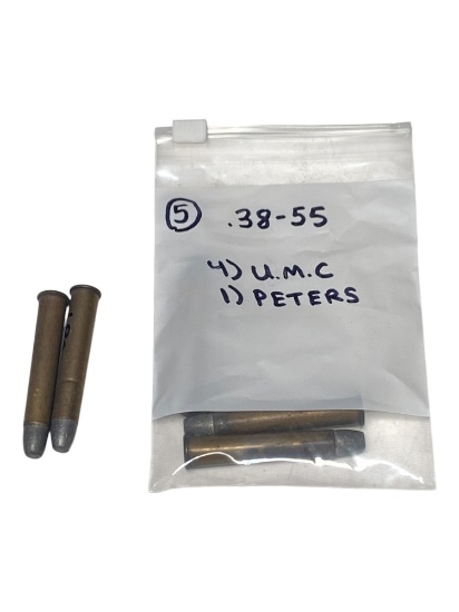 5rds. of Collectible .38-55 Factory Ammunition