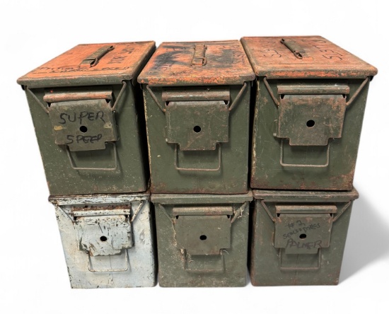 6 Large Oversized Metal Ammo Cans *LOCAL PICKUP ONLY*