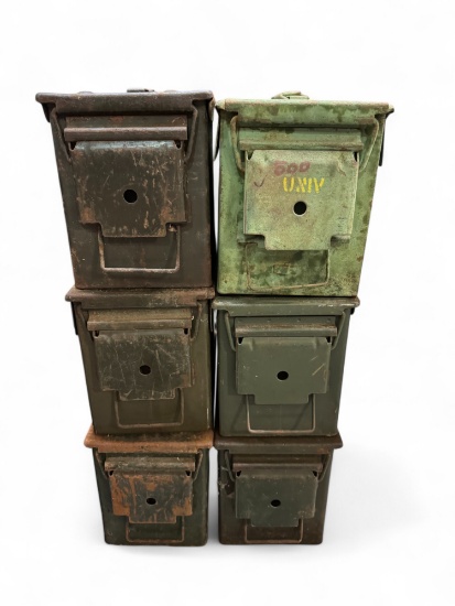 Lot of (6) .50Cal Ammo Cans *LOCAL PICKUP ONLY*