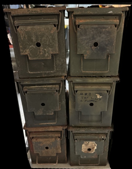 Lot of (6) .50Cal Ammo Cans *LOCAL PICKUP ONLY*
