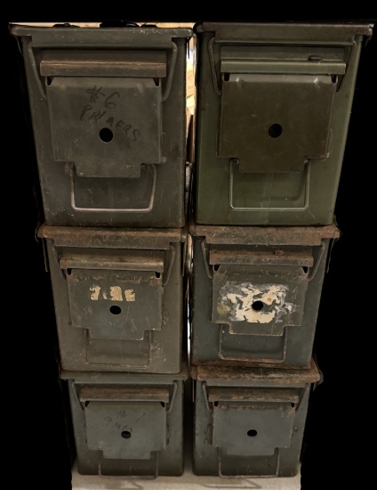 Lot of (6) .50Cal Ammo Cans *LOCAL PICKUP ONLY*