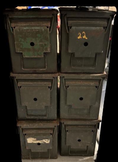Lot of (6) .50Cal Ammo Cans *LOCAL PICKUP ONLY*