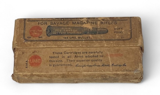 18rds. of .32 REMINGTON Factory Ammunition in Vintage and Collectible Remington .22 Savage Box 