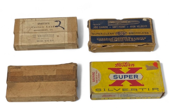 NIB Vintage and Collectible 4rds. of .300 SAVAGE Ammunition and 39rds. of .250 SAVAGE Ammunition 