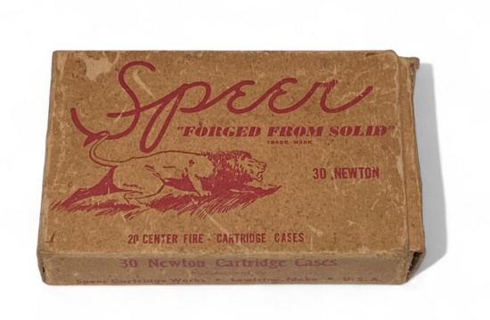 NIB Vintage and Collectible 11rds. of .30 NEWTON Speer Ammunition 