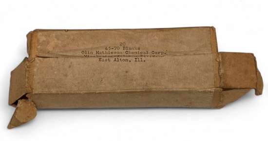 Vintage Boxed 15rds. of .45-70 Blanks Olin Corp. Ammunition